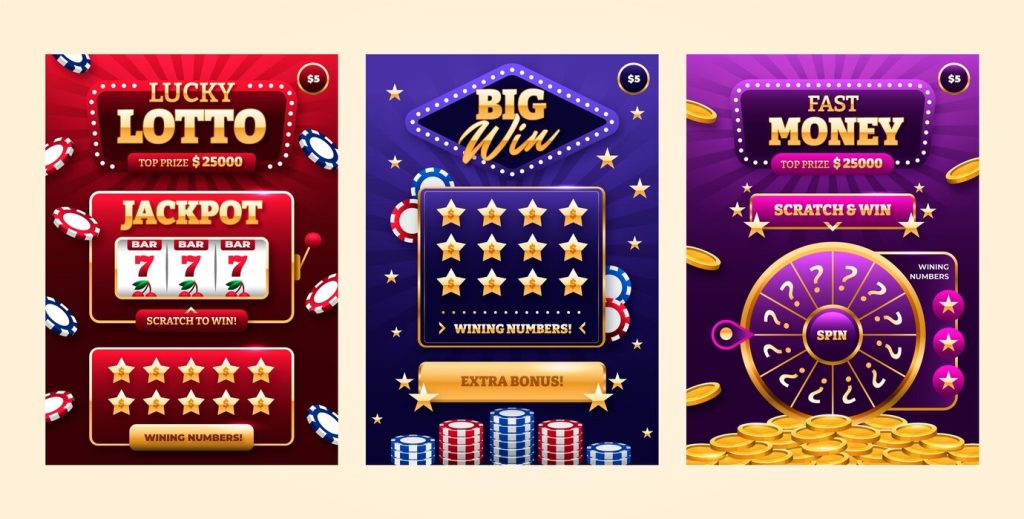 6 Key Concerns In The Casino Industry 2 Gradient Lottery Ticket Set Illustration 52683 93525